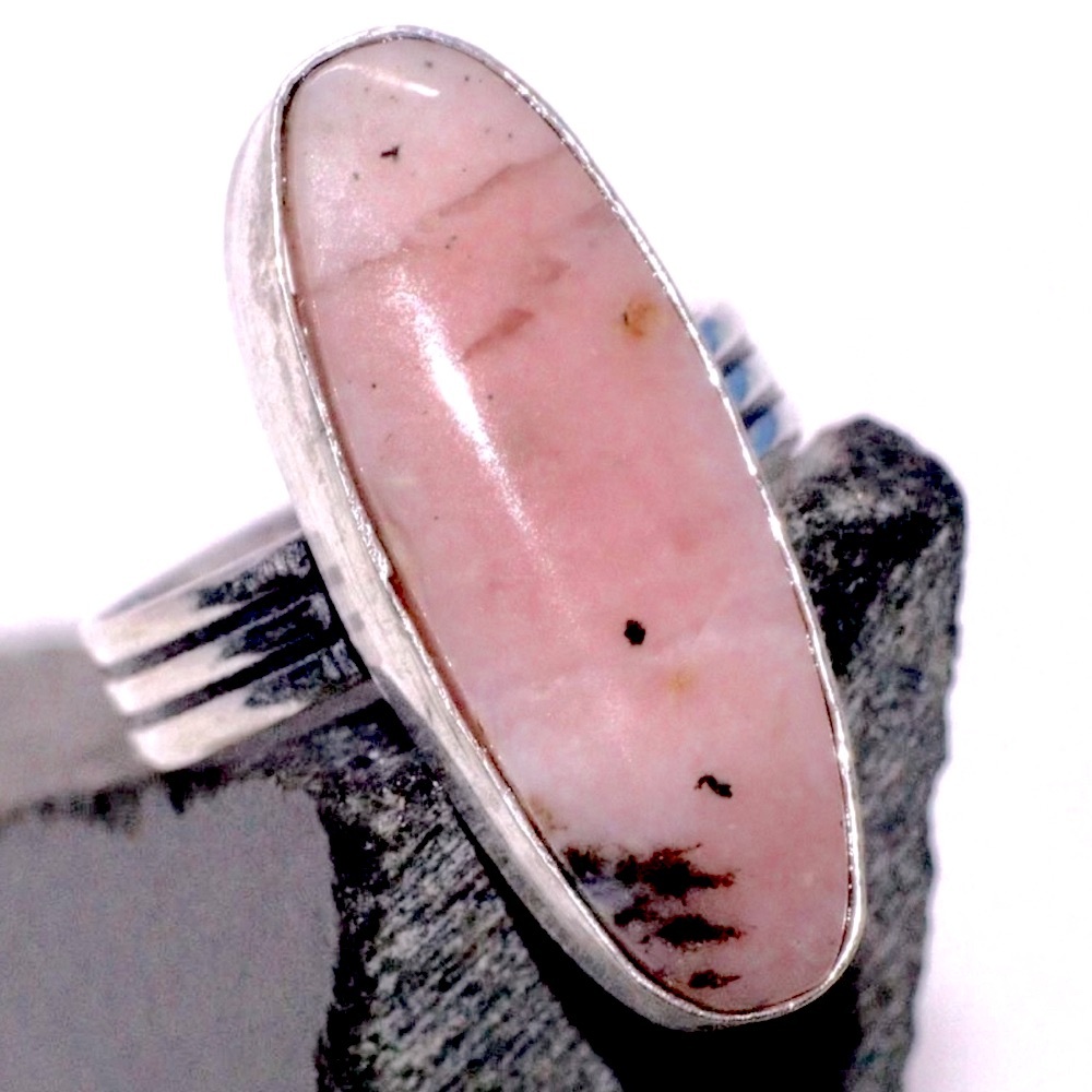 Pink Peruvian Opal Ring - image 1